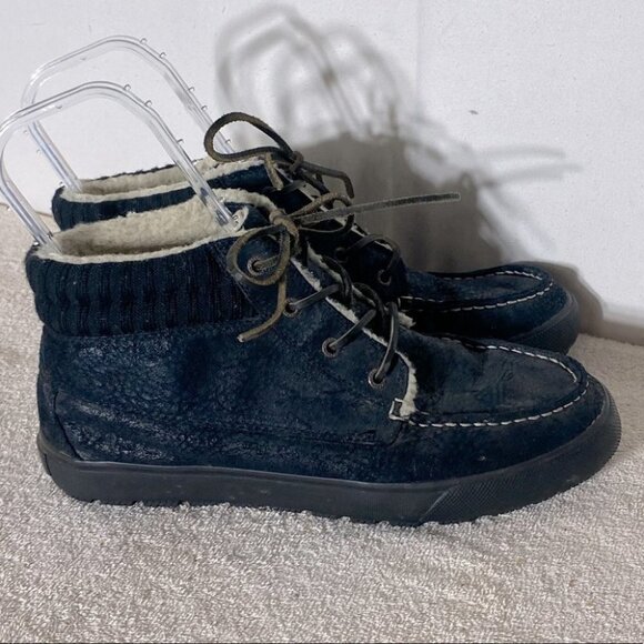 Sperry Top Siders Men's Bahama Lug Chukka Bomber Black Boot 11 - Picture 1 of 12